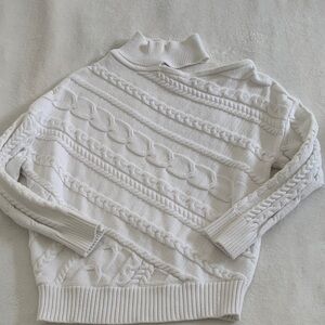 VENUS Cream Cable Knit open shoulder  Sweater